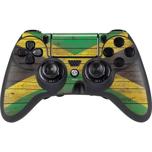 Jamaican Flag Dark Wood PlayStation PS4 Skins